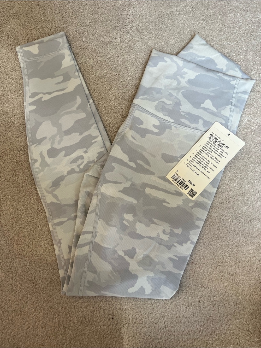 lululemon athletica Light Gray Camo High-Rise Leggings